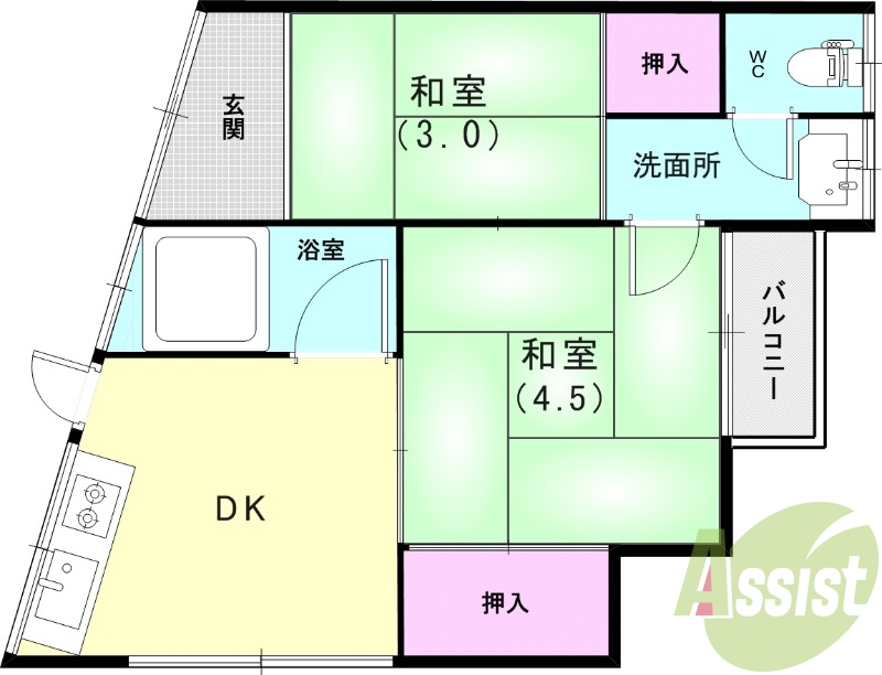 2階の間取り図
