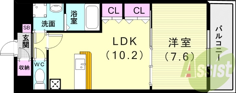 2階の間取り図
