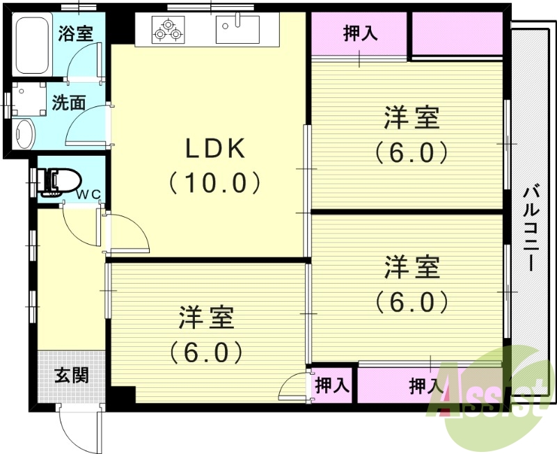 3階の間取り図