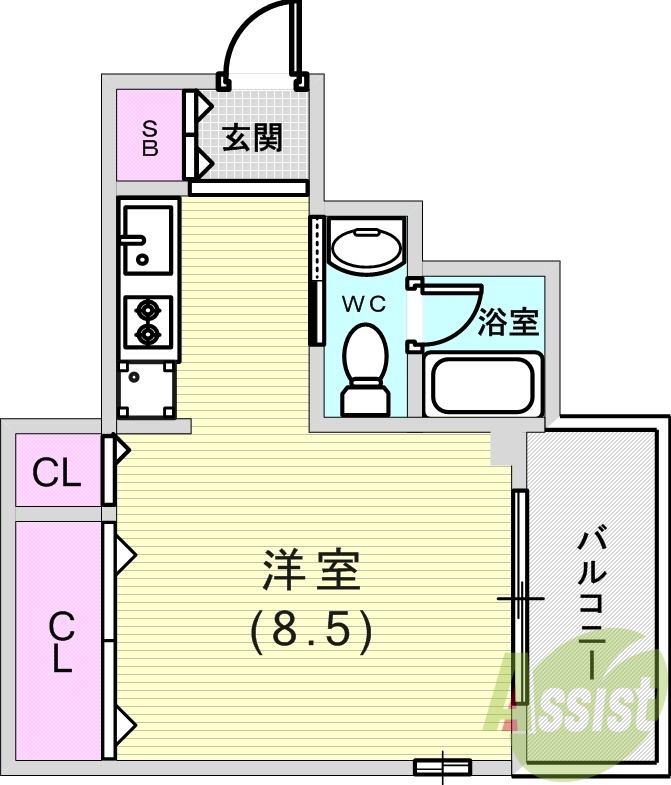 8階の間取り図