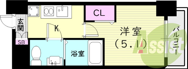 9階の間取り図