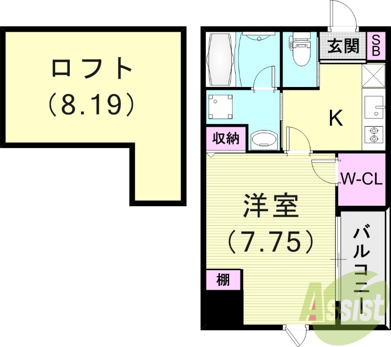 8階の間取り図