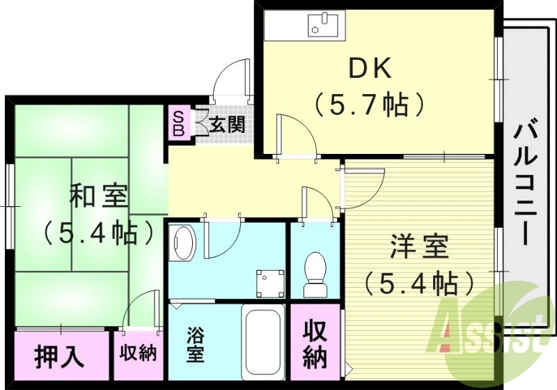 オールフローリングの室内です