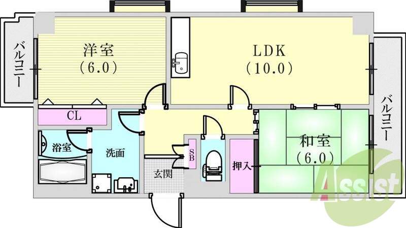 4階の間取り図