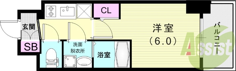 6階の間取り図
