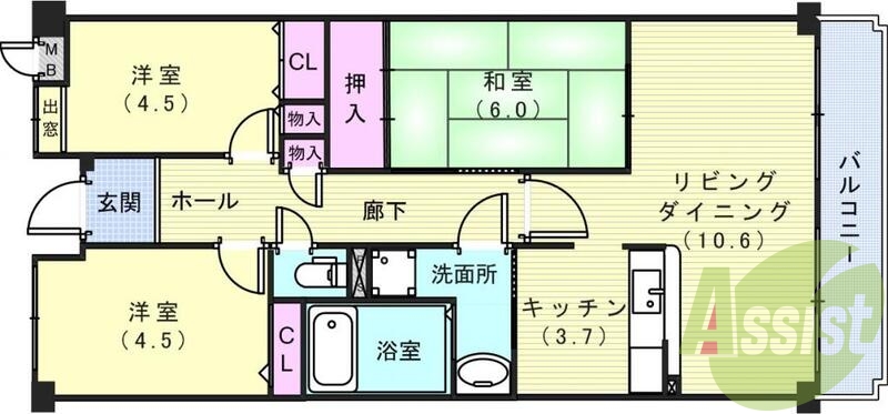 3階の間取り図
