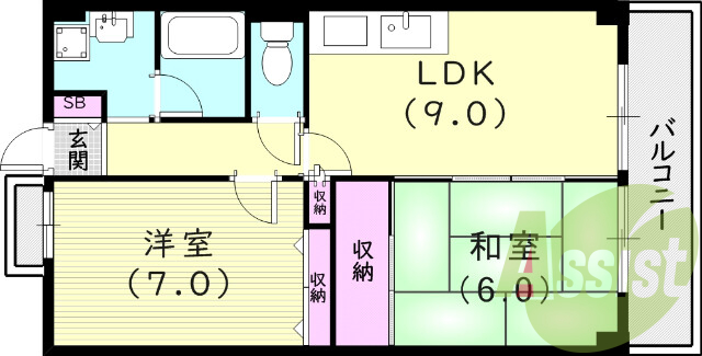 1階の間取り図