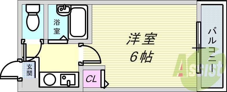 一人暮らしには最適の間取り！