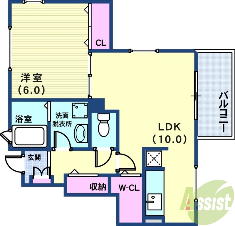 使いやすい1LDKのお部屋です。
