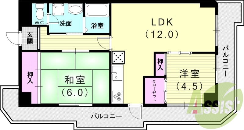 2階の間取り図