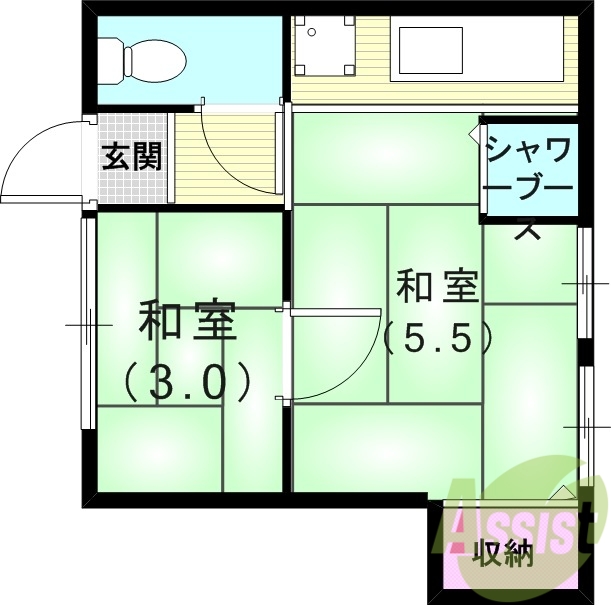 2階の間取り図