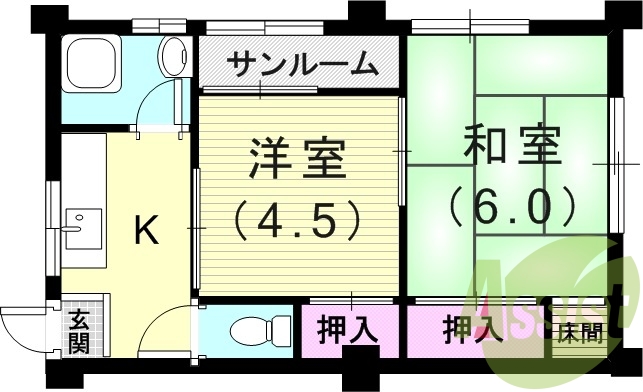 2階の間取り図