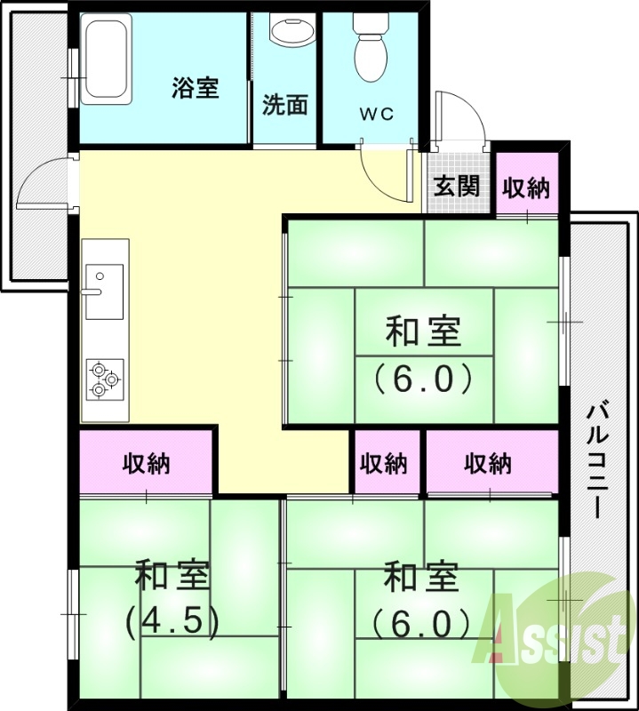 1階の間取り図