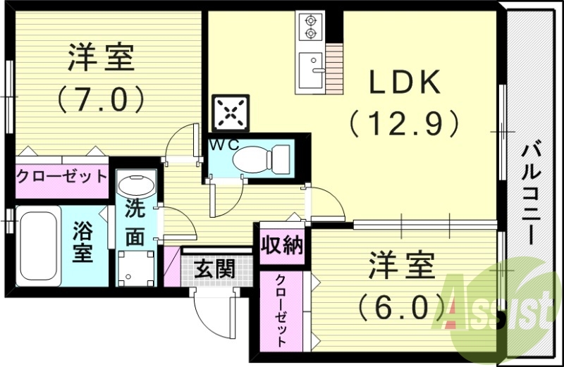 1階の間取り図