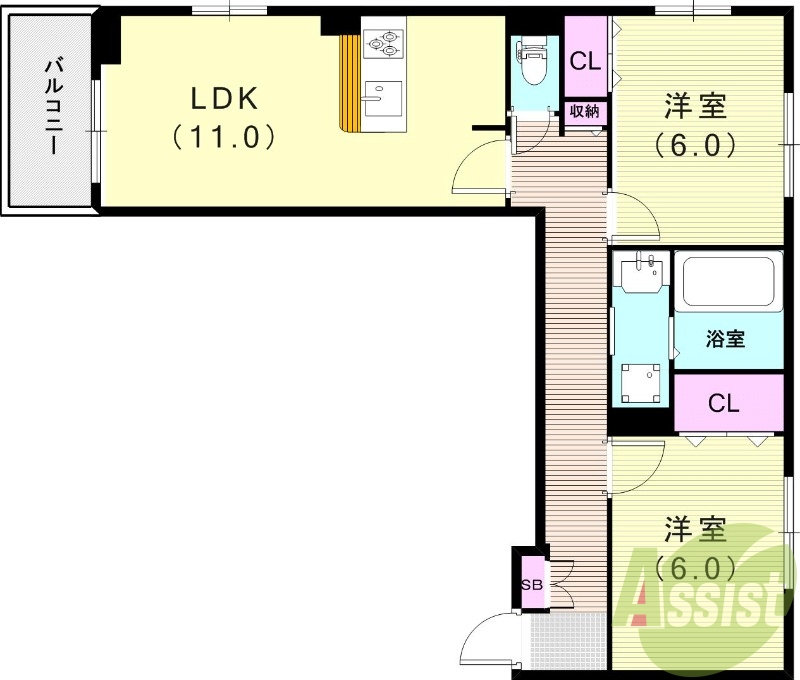 3階の間取り図
