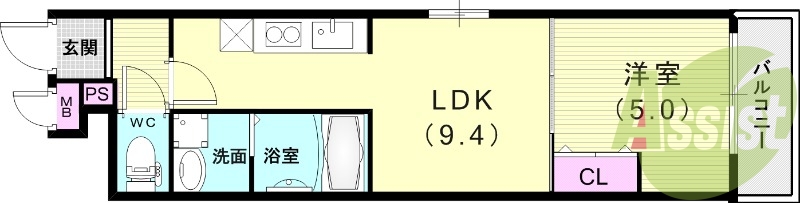 1階の間取り図