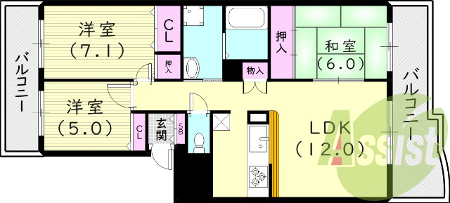 3階の間取り図