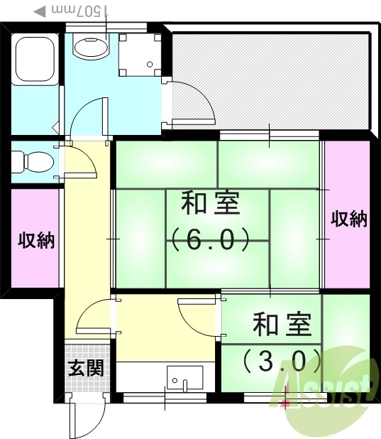 1階の間取り図