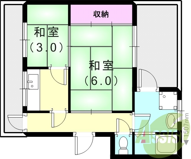 2階の間取り図