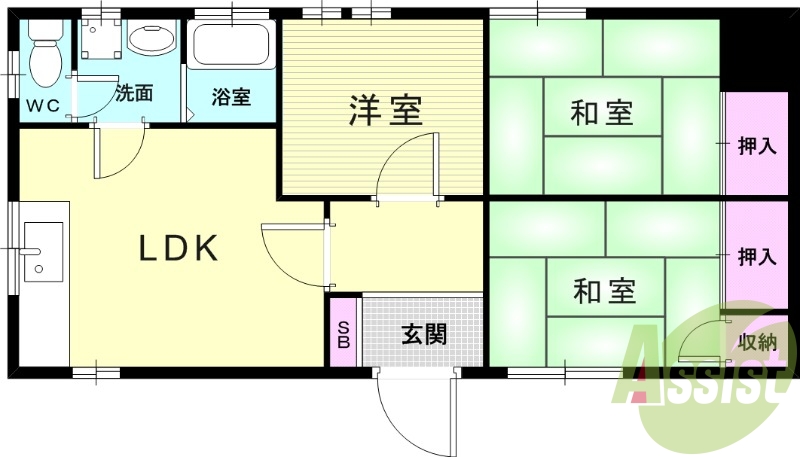 1階の間取り図
