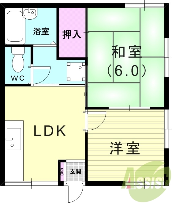 2階の間取り図