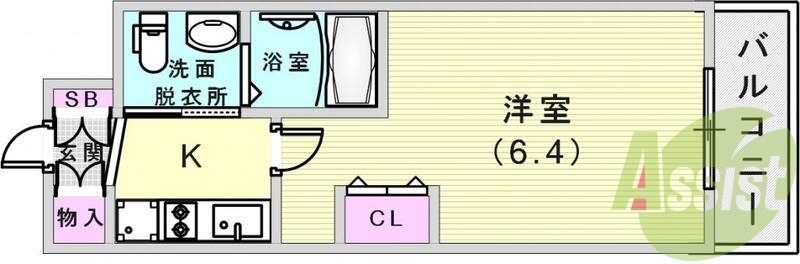 4階の間取り図