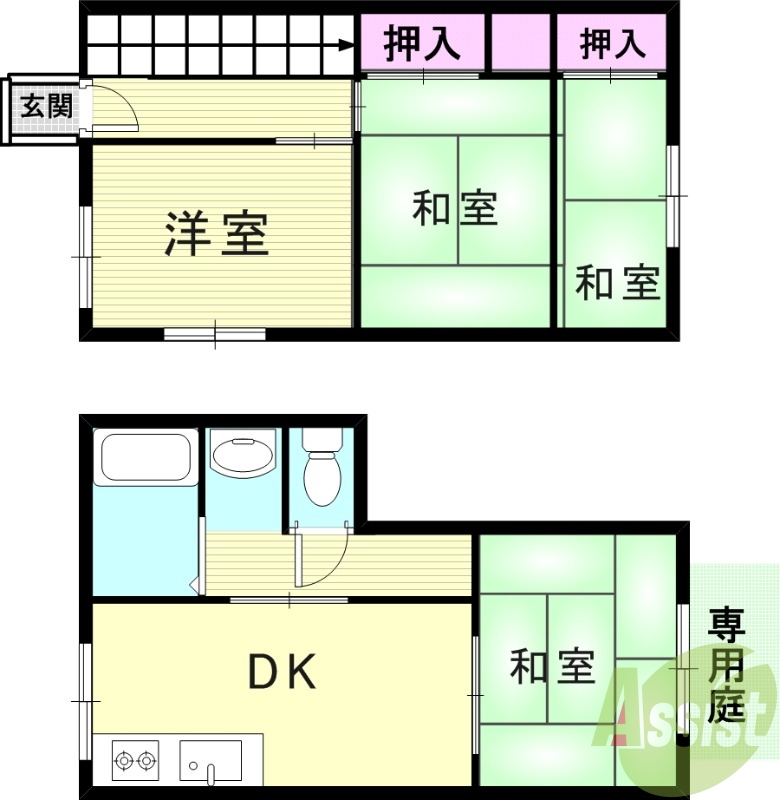 -階の間取り図