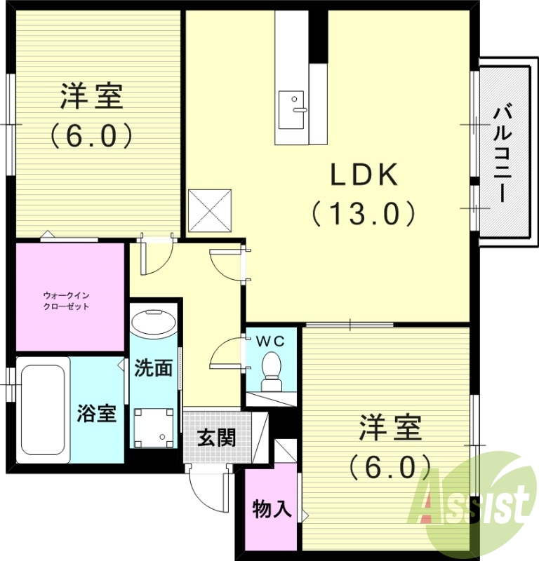 2階の間取り図