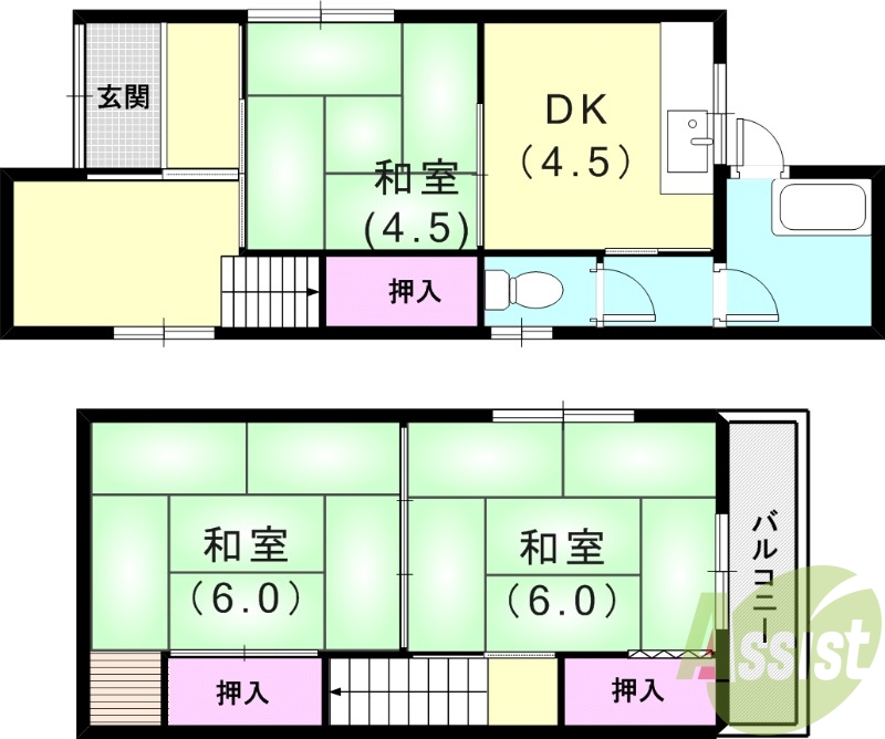-階の間取り図