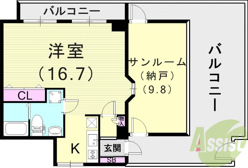 4階の間取り図
