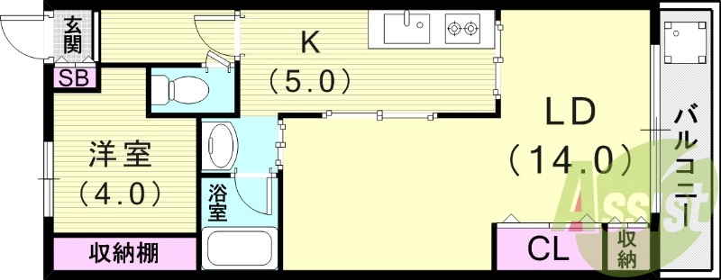 2階の間取り図