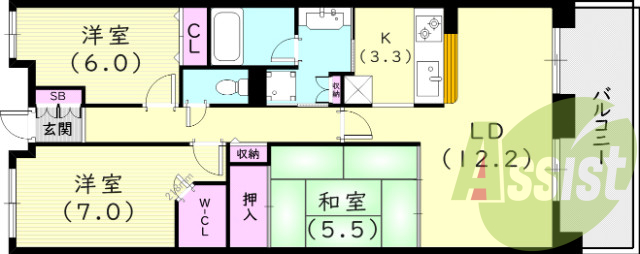 2階の間取り図
