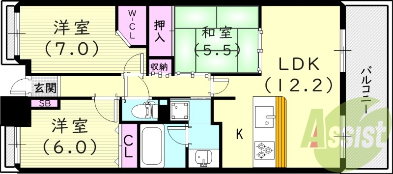 3階の間取り図