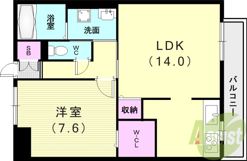 1階の間取り図