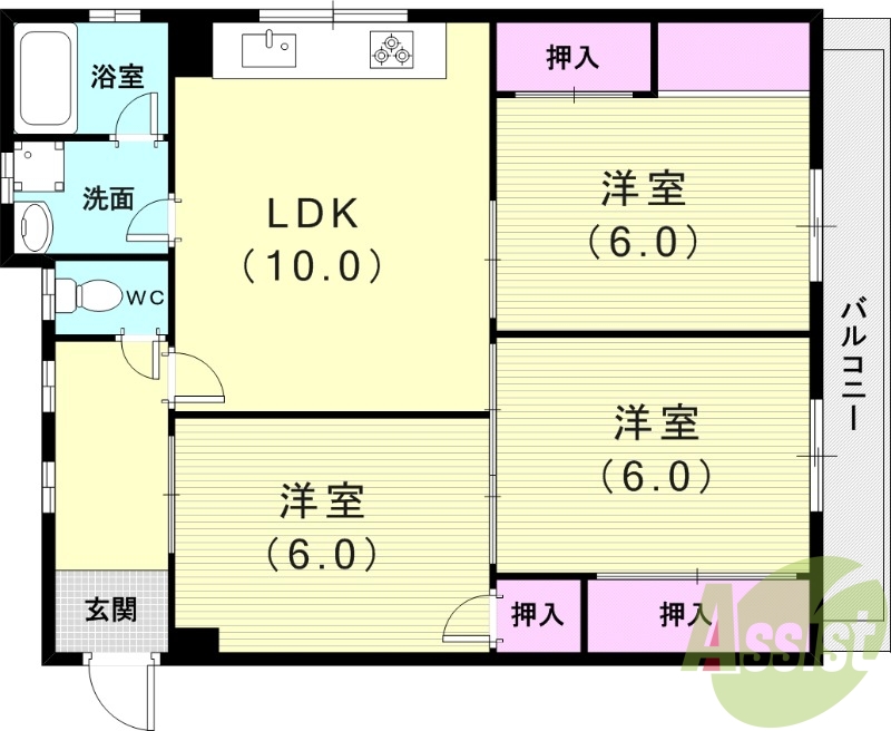 3階の間取り図