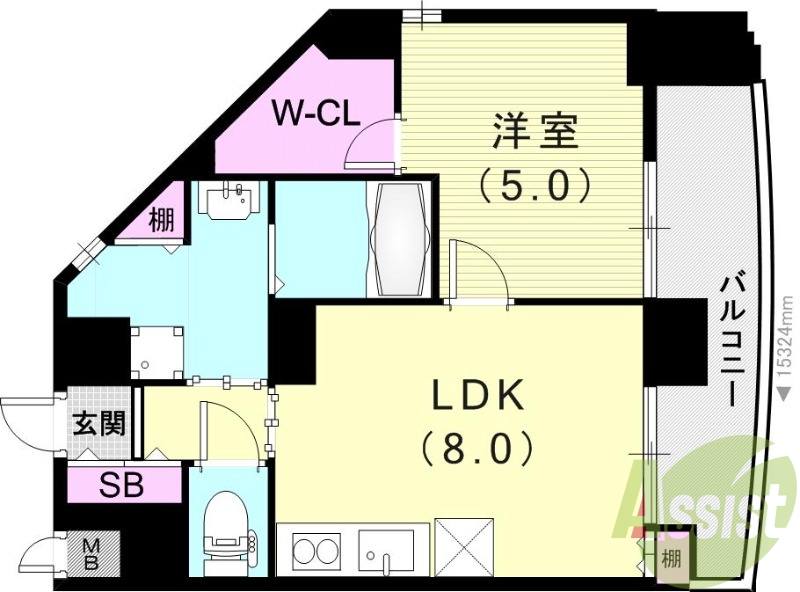 5階の間取り図