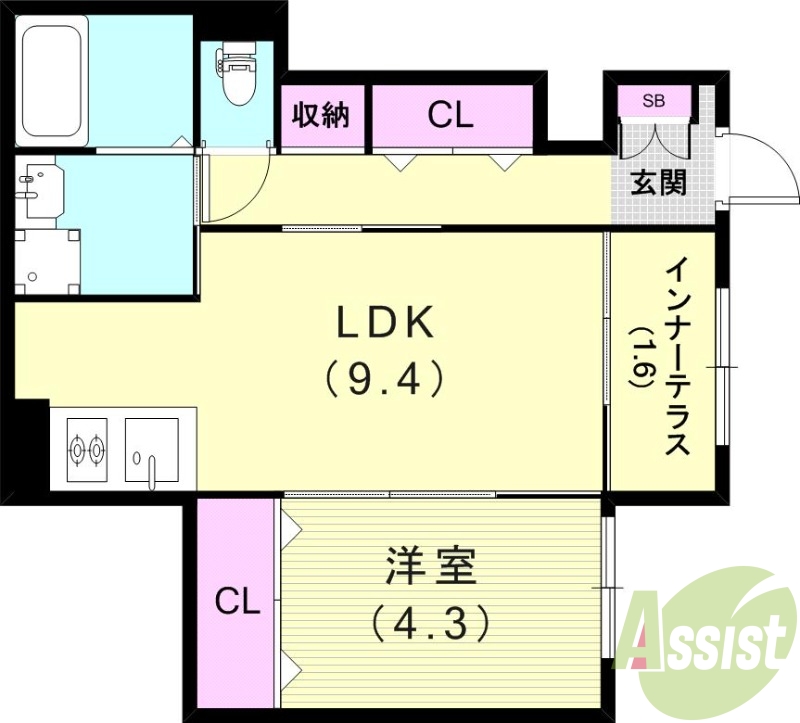 1階の間取り図