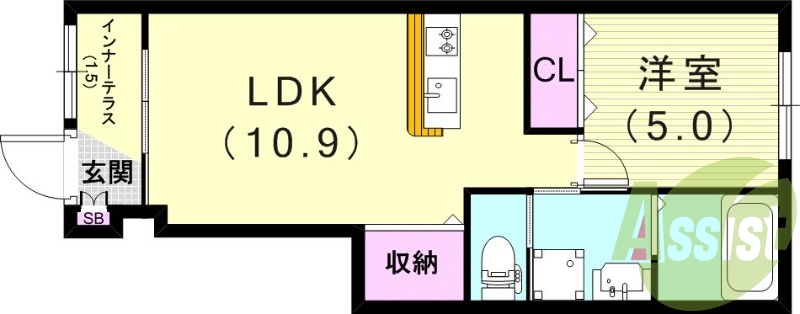 1階の間取り図