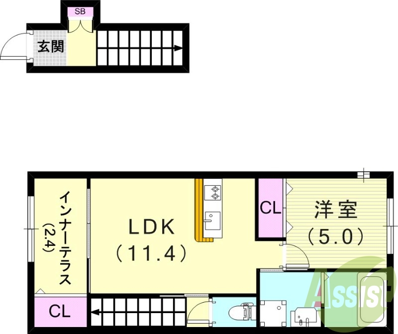 2階の間取り図