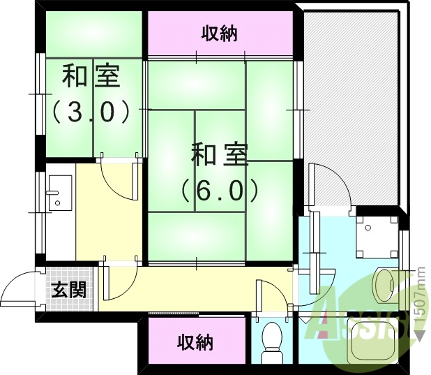 2階の間取り図