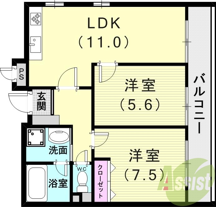 5階の間取り図