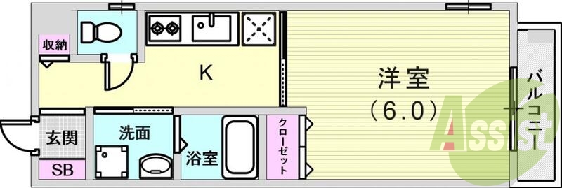 風呂・トイレ別のセパレート広々間取り