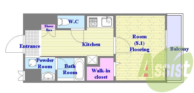 バストイレがセパレート、独立洗面所のある使い易い間取りです