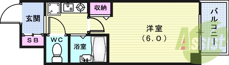 6階の間取り図