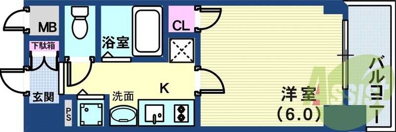 4階の間取り図