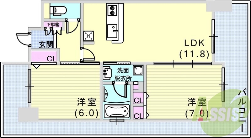 8階の間取り図