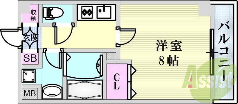始めての1人暮らしにはピッタリな間取りですね!!