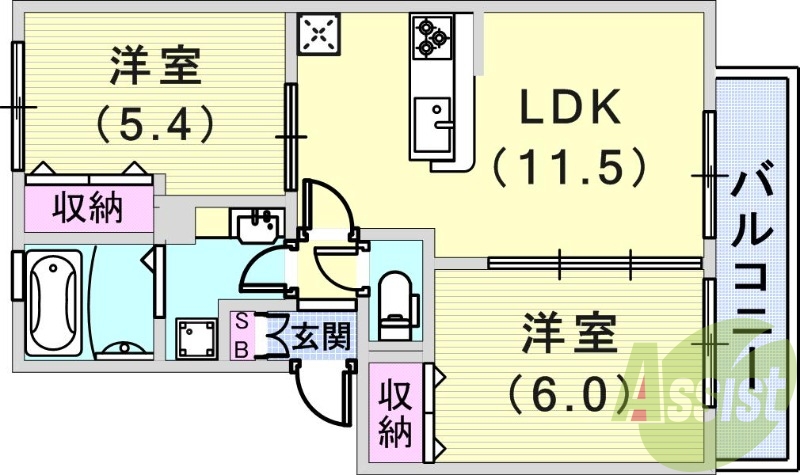 家族を守るセキュリティもしっかりしているお部屋です