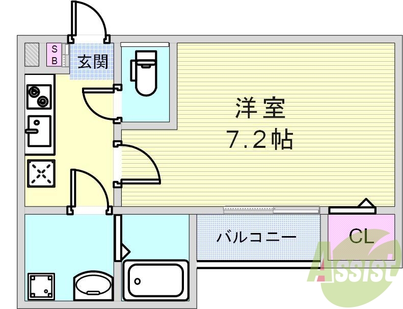 嬉しい3点セパレートの間取り