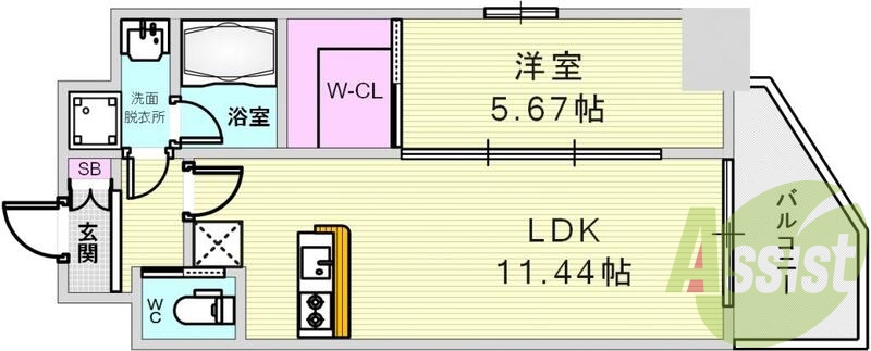 6階の間取り図
